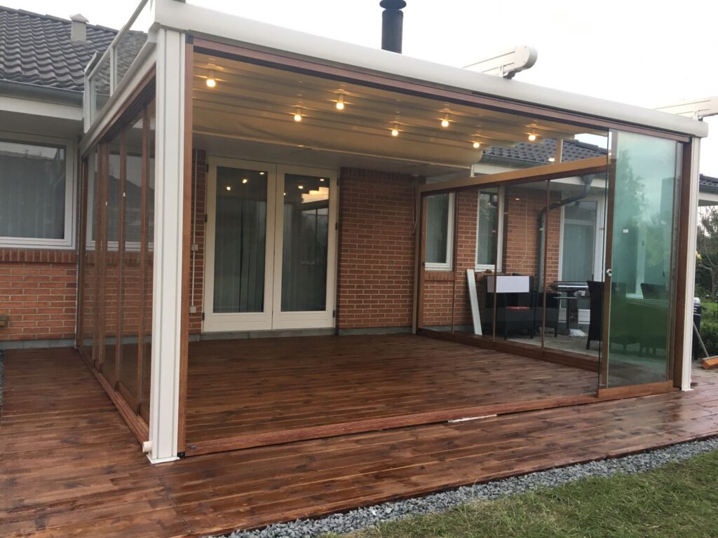 aluminium and glass winter garden enclosure system