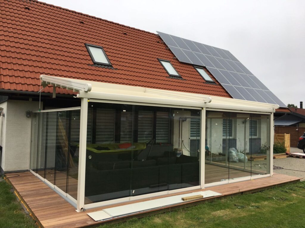 modern aluminium winter garden system project in Denmark