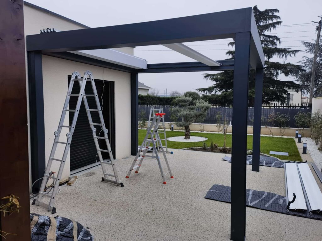 contemporary aluminium pergola design for outdoor living